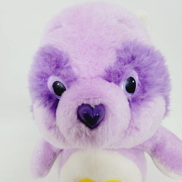 Vintage 80's Care Bear Cousin Bright Heart Raccoon Plush Toy 13" - Picture 4 of 6